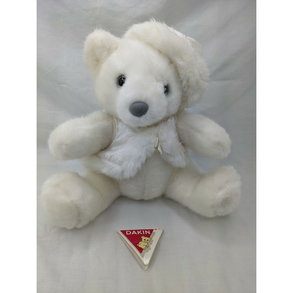Dakin White Bear Snow Prince Plush 11 Inch 1992 Stuffed Animal Toy